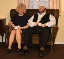 Colin sits with his bereaved wife May (Lesley Anderson) to comfort her